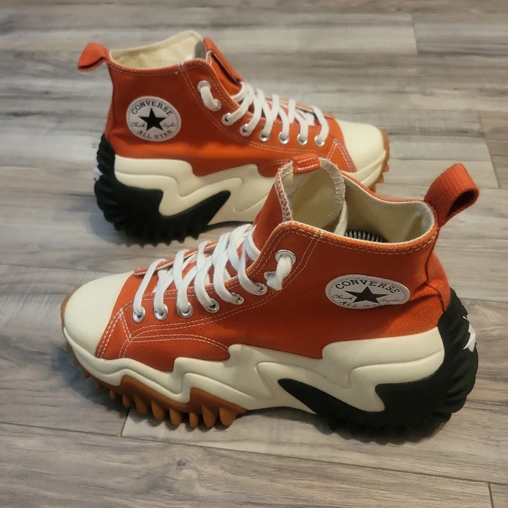 Converse Chuck Taylor All Star Run Star Platform Shoes Orange High Top M7.5 W9